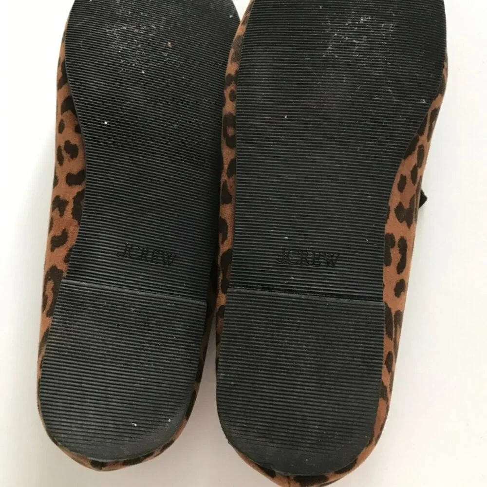 JCREW Factory Girls' leopard ballet flats K13
